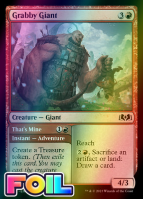 x1 Grabby Giant // That's Mine WOE MTG 133 FOIL COMMON M/NM 1x