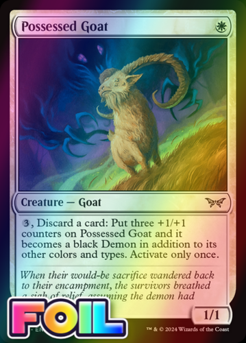 x1 Possessed Goat DSK Duskmourn MTG 25 FOIL COMMON M/NM 1x