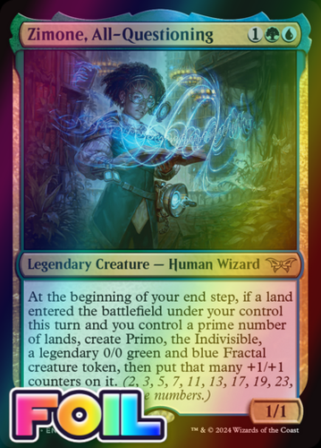 x1 Zimone, All-Questioning DSK Duskmourn MTG 241 FOIL RARE M