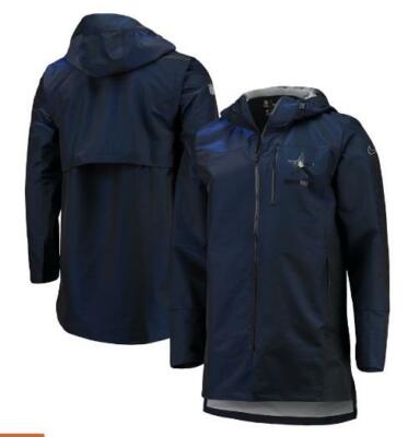 Pre-owned Nike Dallas Cowboys Sideline Fuse Players Cape Jacket Hoodie Size 2xl Men $400 In Blue