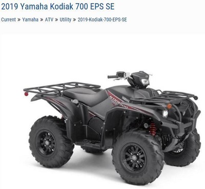 2019 Yamaha Kodiak 700 EPS SE Black
