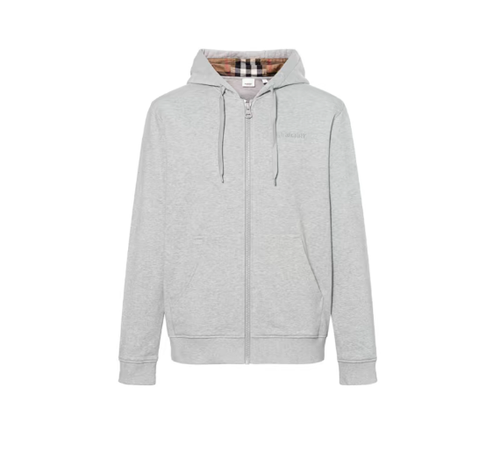 Burberry Logo Zipper Hoodie Men's Gray 80847711 | eBay