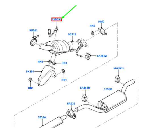 フェイズ2 Oxygen Lambda Sensor 0258017322 For Ford Focus Fusion F150