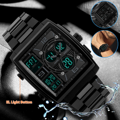 Reloj Militar Sport LED Digital Resistente Al Agua Para Hombre Moda Casual  Lujo