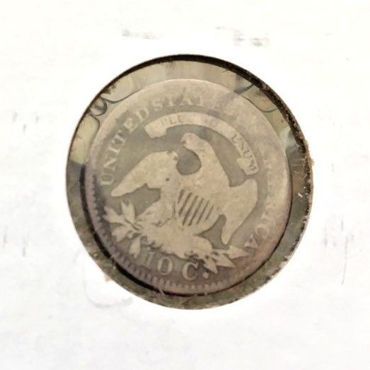 1821 CAPPED BUST DIME-Large date-Hard to find date-GOOD CONDITION