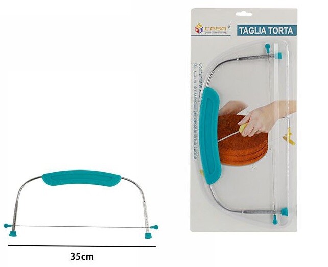 Tagliatorta a Filo in Acciaio Taglia Torte Regolabile Precisione Pasticceria dfh