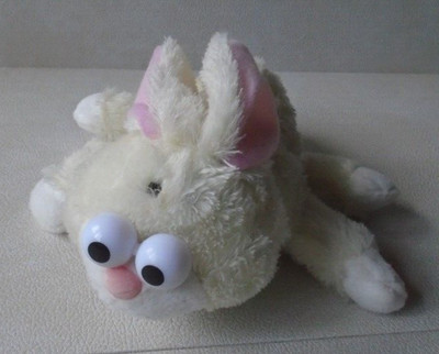 Flipo- Crazy Critters Laughing Rolling Bunny Silly Laughing Pink and White Furry