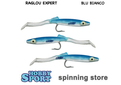 RAGLOU EXPERT 75 MM COLORE BLU BIANCO CONF 3 PZ SPINNING MARE TRAINA