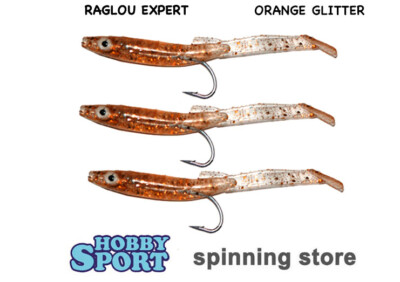 RAGLOU EXPERT 85 MM ORANGE CON SILVER GLITTER CONF. 3 PZ SPINNING MARE TRAINA