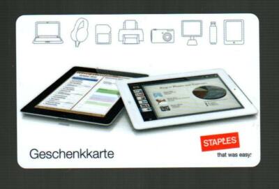 STAPLES ( Germany ) Electronic Media Devices 2013 Gift Card ( $0 ) 