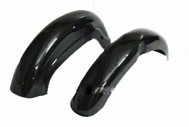 Fits Royal Enfield 350 Black Painted Mudguard Fender and Tool Box Set 