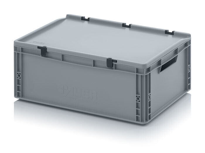 Auer Eurobehälter mit Deckel ED 64/22 60x40x23,5cm Kunststoffbox Industriekiste