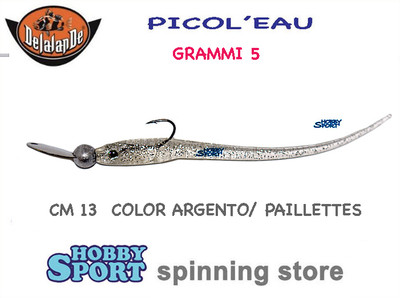 PICOL'EAU DELALANDE 5 GR ARGENTO-PAILLETTES 13 CM ANGUILLINA x SPIGOLA 28130524
