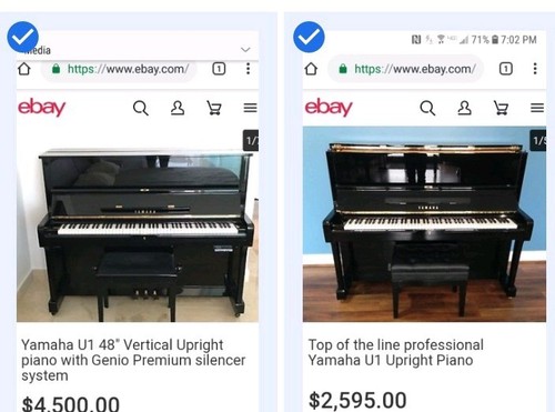 Yamaha Upright Piano Model MP100 Silent Series.