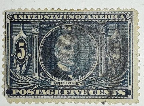 Travelstamps: 1904 US Stamps Scott #326, McKinley,  used,  hinged, ng, 5 cents