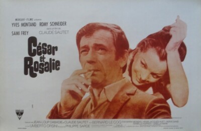 CESAR ET ROSALIE Belgian movie poster ROMY SCHNEIDER YVES MONTAND 1972 NM