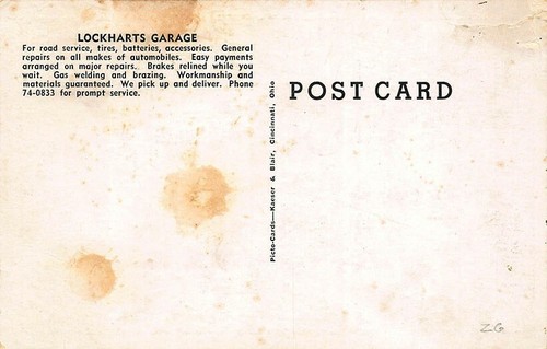 St Petersburg FL Gulf Service Station snd Garage Old Cars Mechanics Postcard