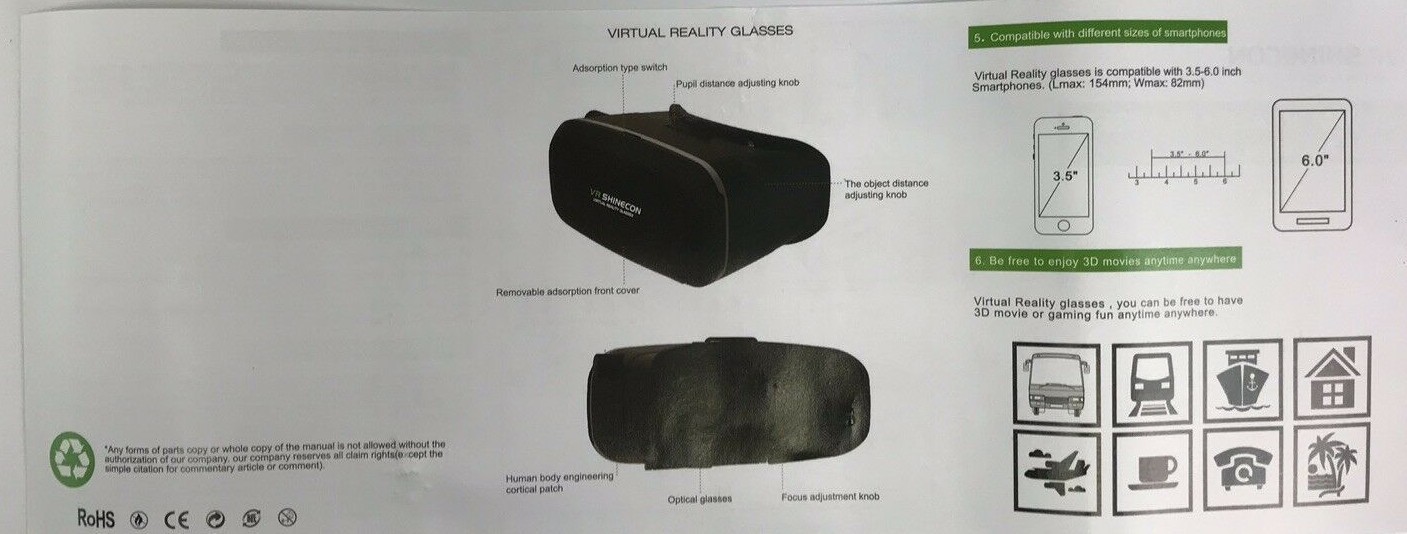 VR Shinecon Virtual Reality Glasses