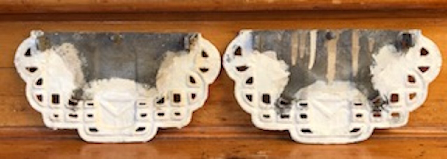 Antique Ornate Metal Hinged Heating Duct Covers