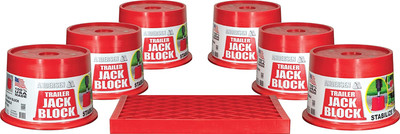 | RV Accessories | 6-Pack Trailer Jack Blocks W/ Free Clean Step | Leveling Bloc