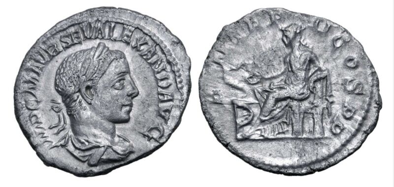 Severus Alexander Ar Denarius.rome, Ad 223. Roman Empire . High Grade 