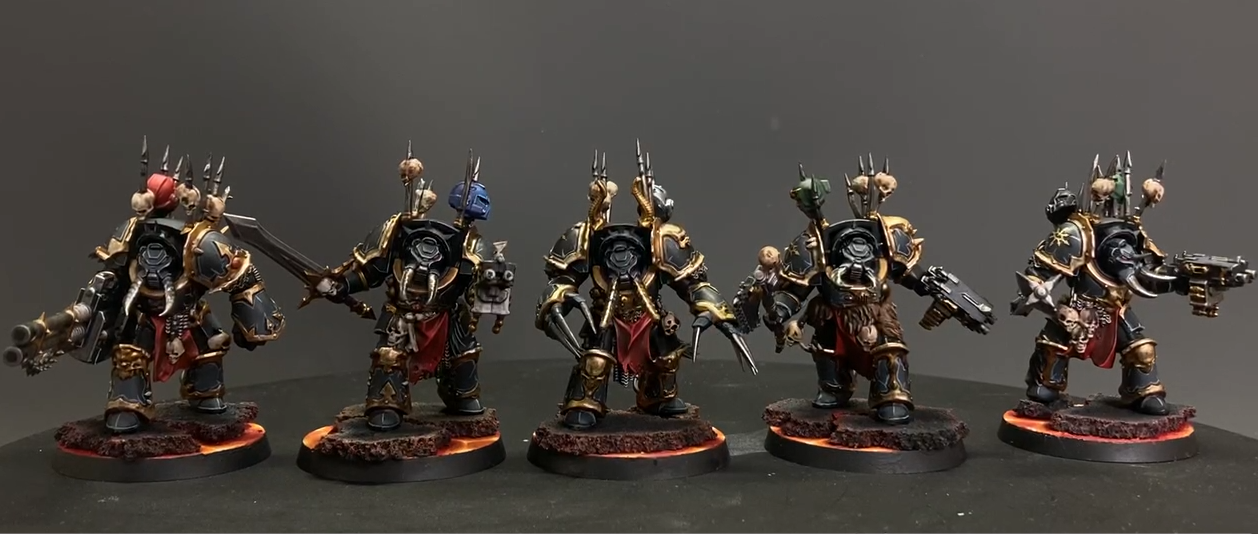 ウォーハンマー　塗装済み　Chaos Terminator Squad ウォーハンマー塗装済みChaos Terminator Squad