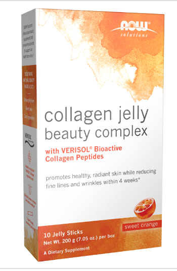 Now Foods Collagen Jelly Beauty Complex, 10 апельсиновых палочек