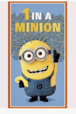 Despicable Me ONE IN A MINION PANEL 24x44''  Quilt Top Wall/door Hanging Crafting