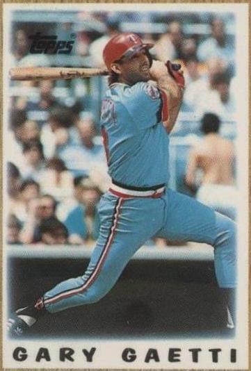 1987 Topps League Leaders Minis - Gary Gaetti #62