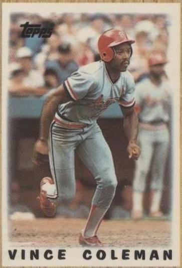 1987 Topps League Leaders Minis - Vince Coleman #32