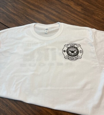 DOD Fire Rescue White T-Shirt Sz XXL