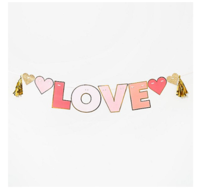 Paper love outlet tassel banner