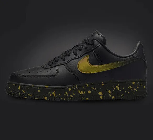 NIKE AIR FORCE 1 BLACK ヒステリックグラマー カスタム Air Force 1 Custom 'Black Cool Neon Splatter' Mens Womens