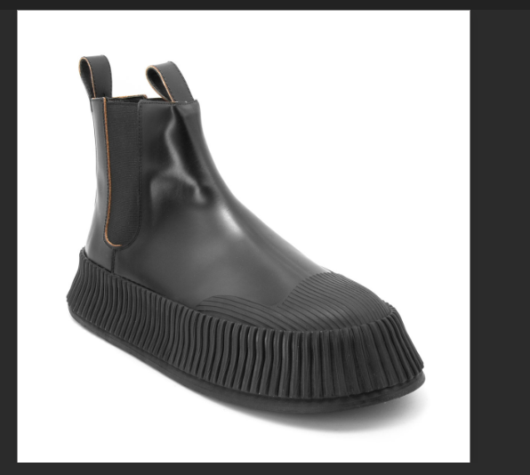 Jil Sander Women's Black Vulcanised Rubber Sole Chelsea Jil Sander Women's Black Vulcanised Rubber Sole Chelsea