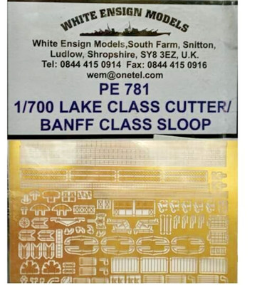 1/700 Lake Class Cutter/Banff Class Sloop photo etch White Ensign UK WEM781