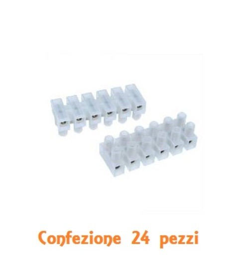 Set 24 Pezzi Mammut Terminali Universali Morsetto 6 Vie 6,0mmq Elettrico linq