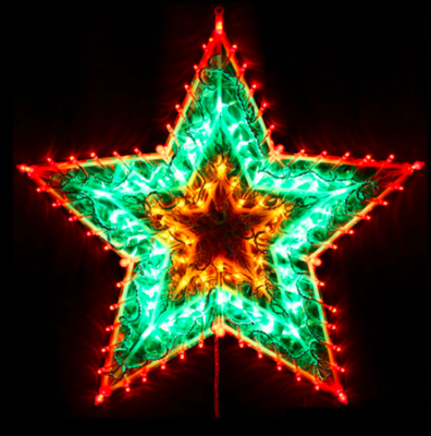 Window Flashing 100 LED Star Light Silhouette Christmas Home Decoration Lights