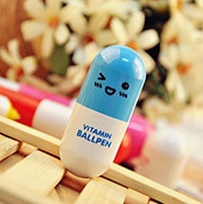 fd473 cute vitamin pill capsule ball pen ballpen gel pen gift