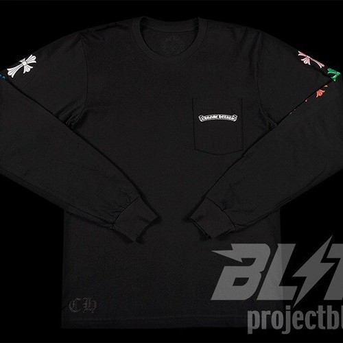 Pre-owned Chrome Hearts Multi Color Cross L/s T-shirt Long Sleeve Black L Large