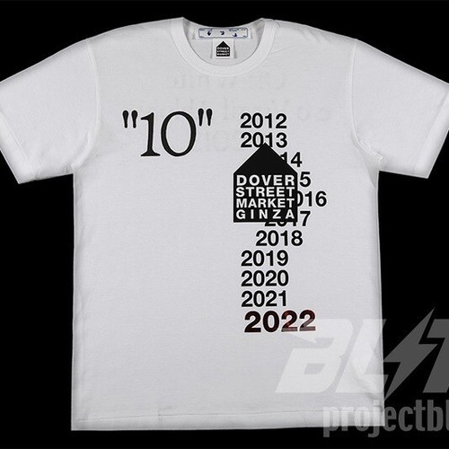 DOVER STREET MARKET GINZA X OFF-WHITE 10TH ANNIVERSARY TEE WHITE L