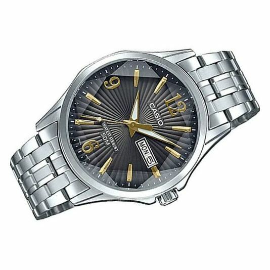 Orologio Da Polso CASIO MTP-E120DY-1AVDF Analogico Uomo Acciaio Nero lac