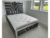 LUXURIOUS MIRROR BED, FRAME AND MATTRESS