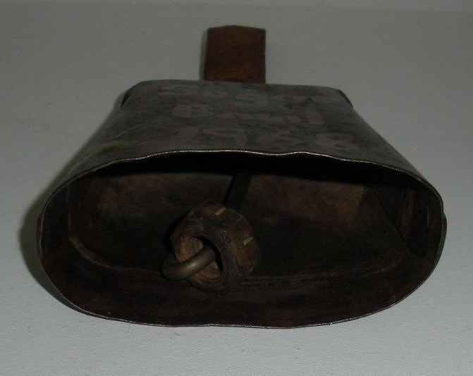 Antique Cow Bell (As Found,Painted 1968 Sugar Bowl,Bolt For Claper,4-1/2 In Tall
