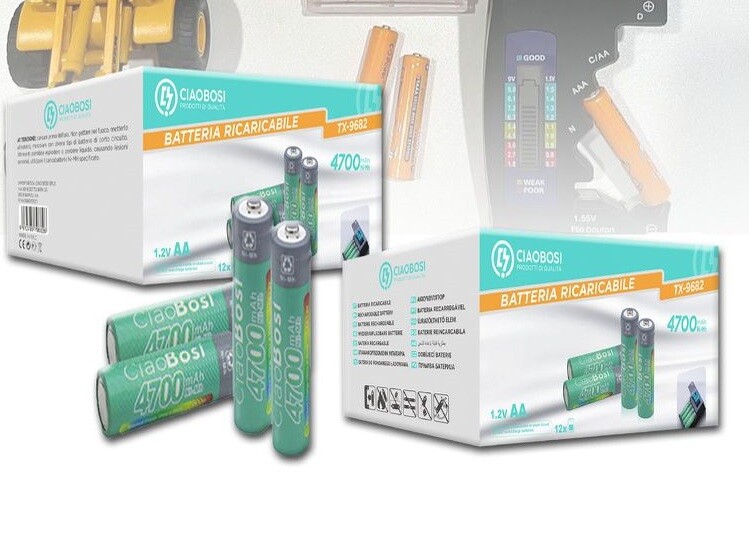 Set 24 Pile Batterie Stilo AA Ricaricabili 4700mah Ni-mh 1.2v Tx-9682 linq