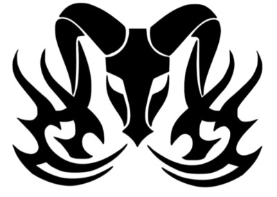 Ram Truck logo for Dodge Dakota Durango Aries Tribal evil Vinyl Decal Sticker