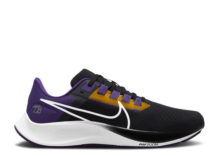 

Мужские кроссовки Nike Air Zoom Pegasus 38 NFL Baltimore Ravens Purple Black DJ0849-001 sz 8, Черный, Nike Air Zoom Pegasus 38