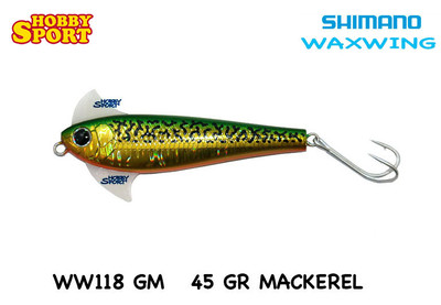 WAXWING 118 GM  SHIMANO  ARTIFICIALE COL MACKEREL 45 GR 11,8 CM SPINNING  MARE