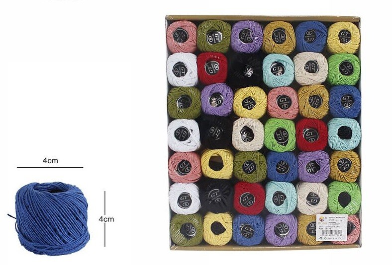 Set 42 Gomitoli Filato Uncinetto Colorato Cucito Ricamo Colorato 4x4cm dfh