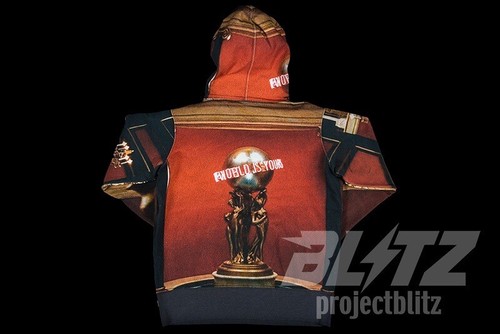Pre-owned Supreme Fw17  Scarface The World Is Yours Hooded Sweatshirt Hoodie Multi Size M In Orange