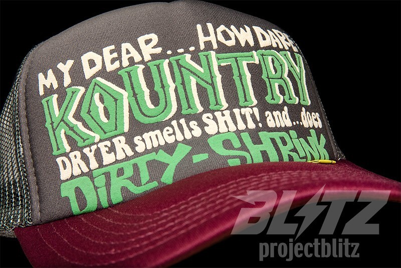 KAPITAL KOUNTRY DIRTY SHIRNK TRUCKER CAP HAT CHARCOAL GREY